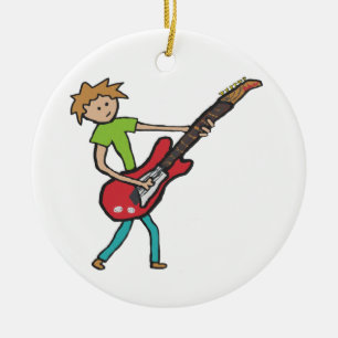Guitarist Ceramic Ornament