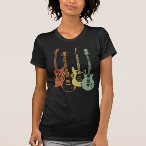 Guitarist Colorful Musical Instruments Guitars T_Shirt