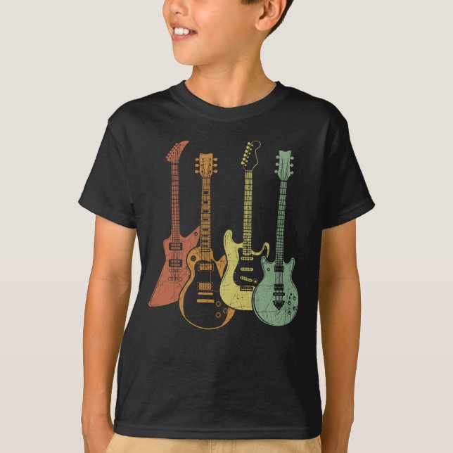 Guitarist Colorful Musical Instruments Guitars T-Shirt (Front)