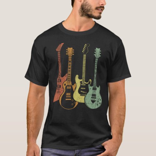 Guitarist Colorful Musical Instruments Guitars T_Shirt
