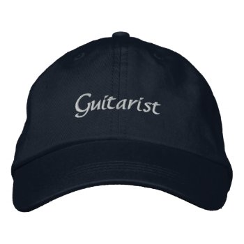Guitarist Custom Embroidered Hat by toppings at Zazzle