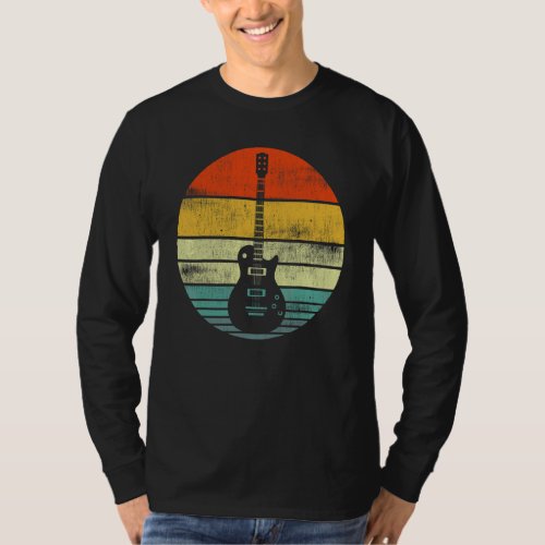 Guitarist Dad Grandpa Friends Sons Vintage Guitar T_Shirt