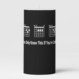 Guitarist Dad Guitar Tab Musical Birthday Pillar Candle