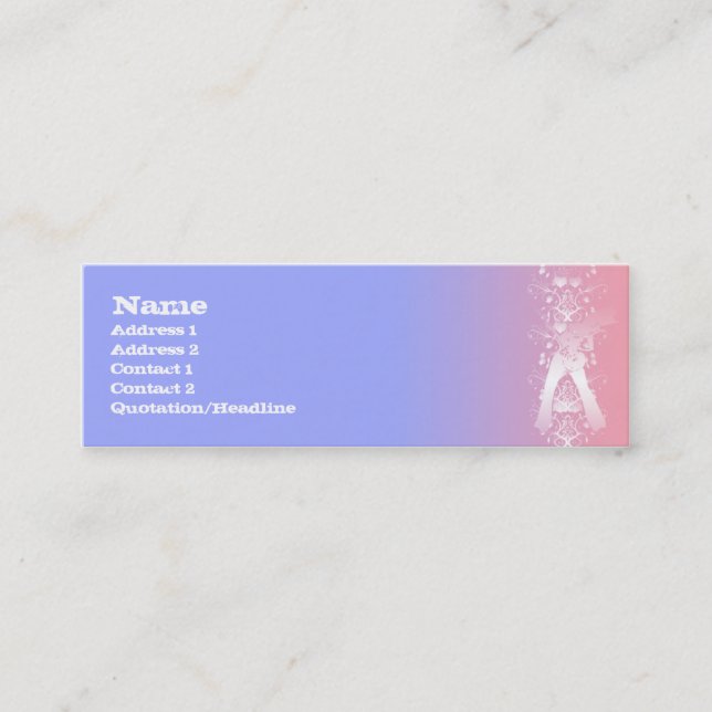 Guitarist Decor - Skinny Mini Business Card (Front)
