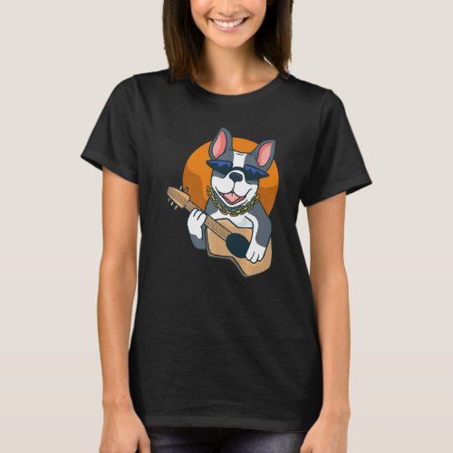guitarist dog cool guitar player music lover singi T-Shirt