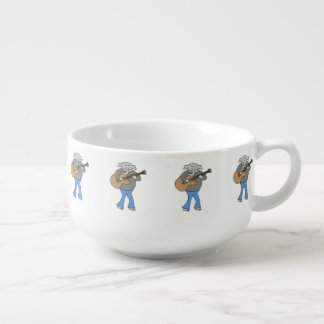 Guitarist. Elephant Playing Electric Guitar. Soup Mug
