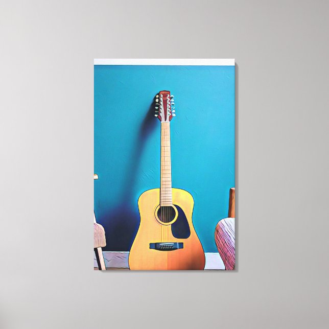 Guitarist gifts canvas print (Front)