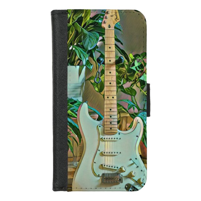 Guitarist gifts iPhone wallet case (Front)