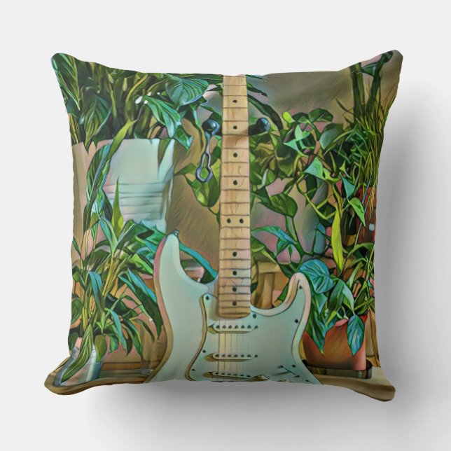 Guitarist gifts throw pillow (Front)