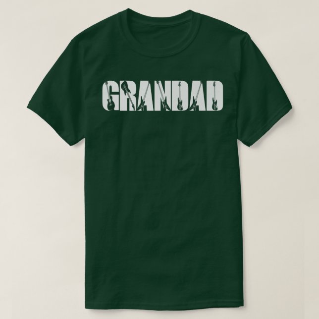 Guitarist Grandad Funny Music Guitar Lover Fathers T-Shirt (Design Front)