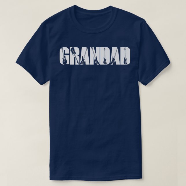 Guitarist Grandad Funny Music Guitar Lover Fathers T-Shirt (Design Front)