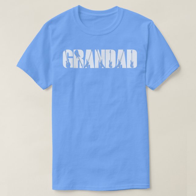 Guitarist Grandad Funny Music Guitar Lover Fathers T-Shirt (Design Front)