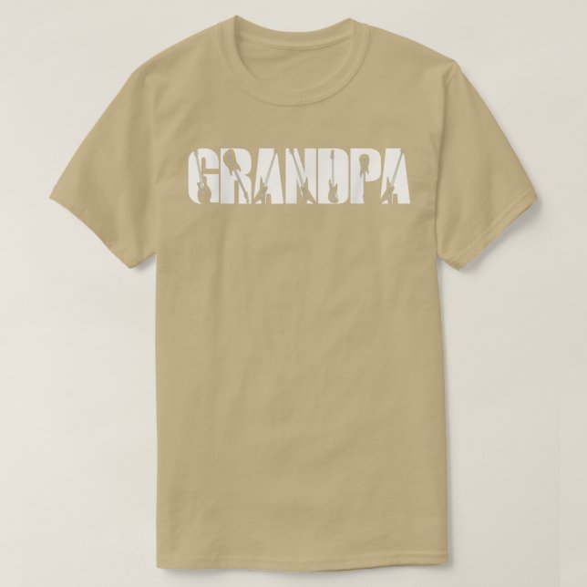 Guitarist Grandpa Funny Music Guitar Lover Fathers T-Shirt (Design Front)