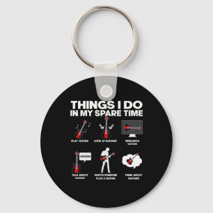 Guitarist Guitar Addicted Guitarist Music Birthday Keychain