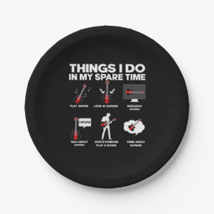 Guitarist Guitar Addicted Guitarist Music Birthday Paper Plates