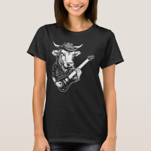Guitarist Guitar - Guitar Player Cattle Dad Mom T-Shirt