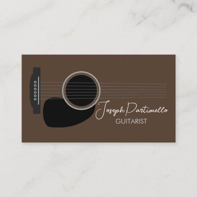 Guitarist Guitar Music Musician Business Card (Front)