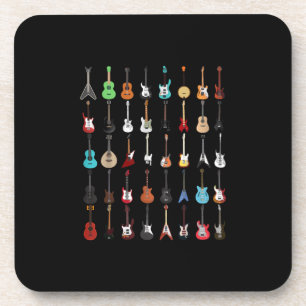 Guitarist Guitar Musical Instrument Rock and Roll Beverage Coaster