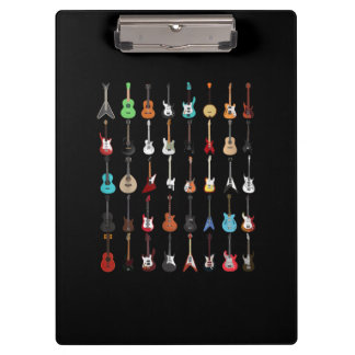 Guitarist Guitar Musical Instrument Rock and Roll Clipboard