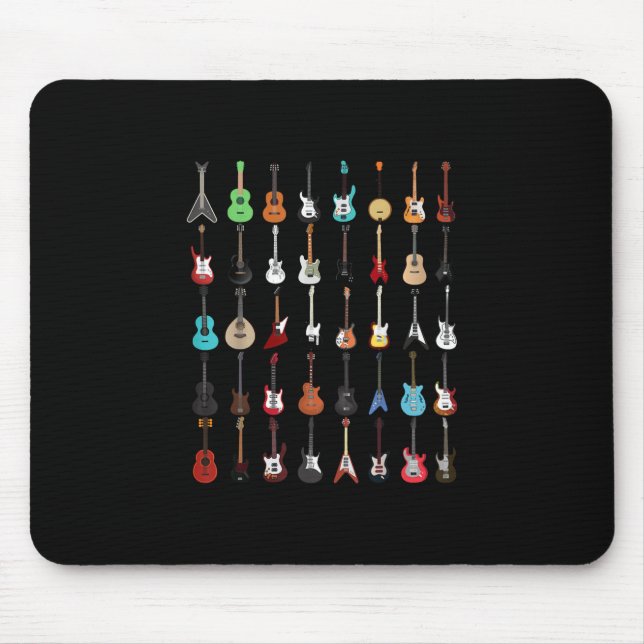 Guitarist Guitar Musical Instrument Rock and Roll Mouse Pad (Front)