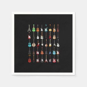 Guitarist Guitar Musical Instrument Rock and Roll Napkins