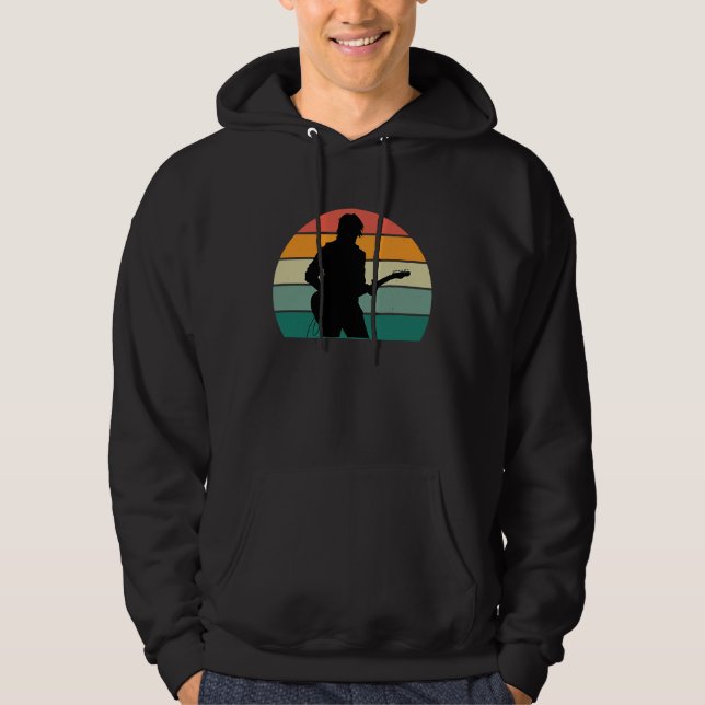 Guitarist Guitar Musician Bass Stringed Instrument Hoodie (Front)