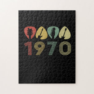 Guitarist Guitar Pick 1970 Guitarist Birthday Jigsaw Puzzle
