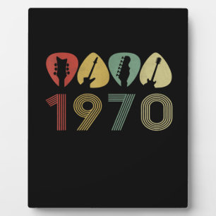 Guitarist Guitar Pick 1970 Guitarist Birthday Plaque