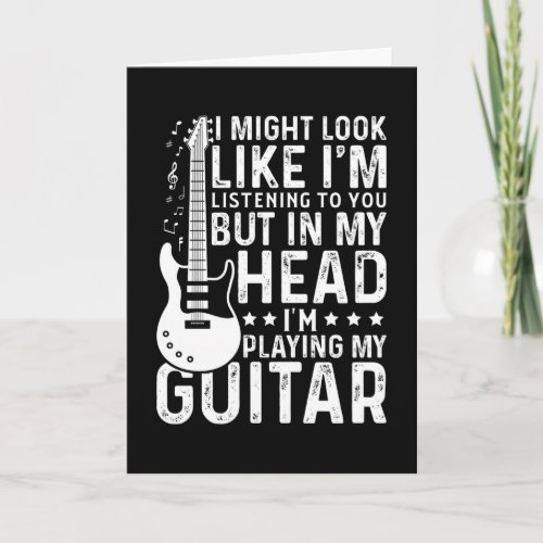 Guitarist Guitar Player Electric Funny Gift Card