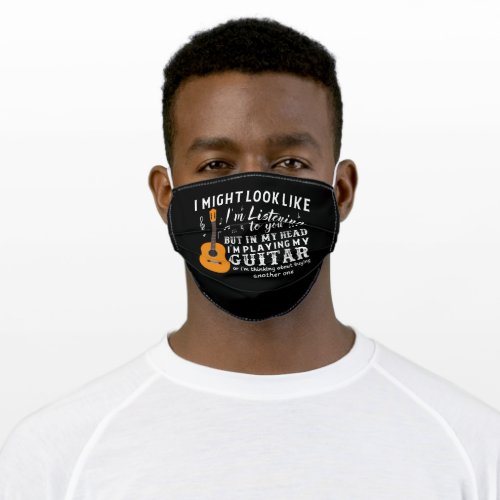 Guitarist Guitar Player Electric Funny Gift Idea Adult Cloth Face Mask