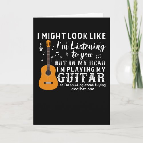 Guitarist Guitar Player Electric Funny Gift Idea Card
