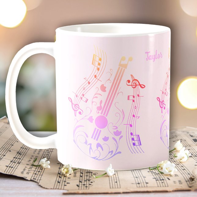 Guitarist Guitar Player Music Pink Name For Her Coffee Mug (Guitarist Guitar Player Music Pink Name For Her Coffee Mug)
