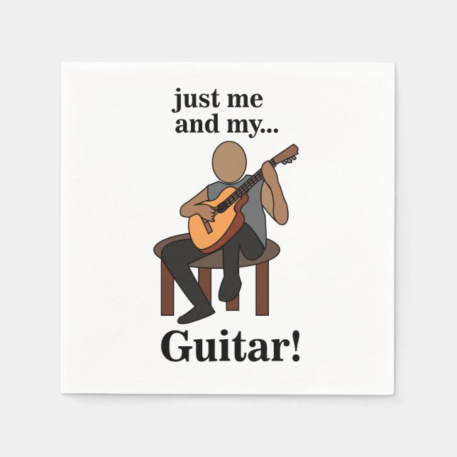 Guitarist Guitar Player Musical Party Napkins (Front)