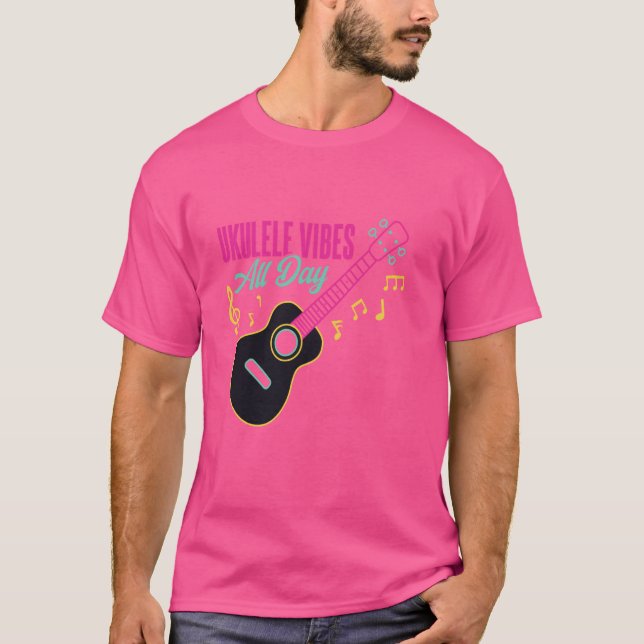 Guitarist Guitar Ukelele T-Shirt (Front)