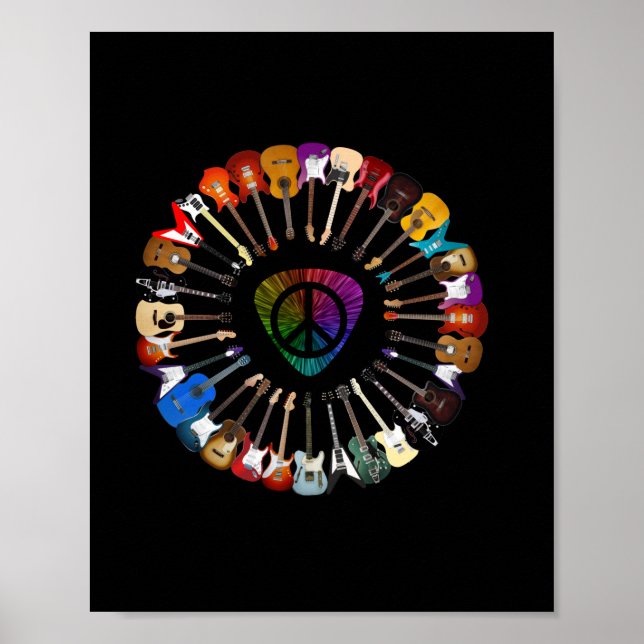 Guitarist Guitar Variety Birthday Poster (Front)