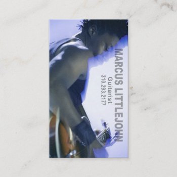 Guitarist Headshot For Musician Business Card by StylishBusinessCards at Zazzle