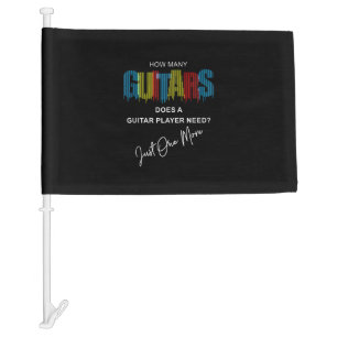 Guitarist How Many Guitars Does Birthday Car Flag