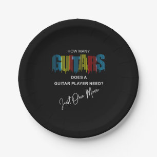 Guitarist How Many Guitars Does Birthday Paper Plates