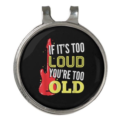 Guitarist If It Is Too Loud Birthday Golf Hat Clip