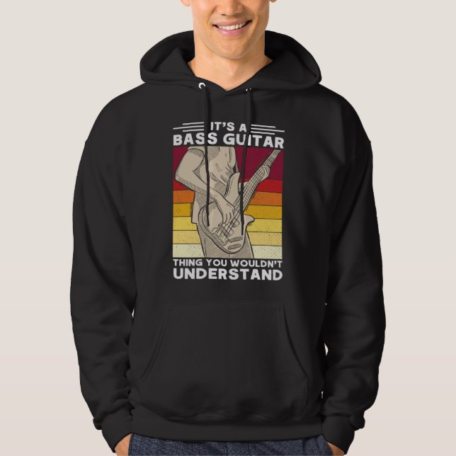 Guitarist It is a bass guitar thing for bass guita Hoodie (Front)