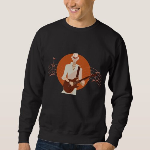 Guitarist Jazz Lover Electric Guitar Musician Sweatshirt