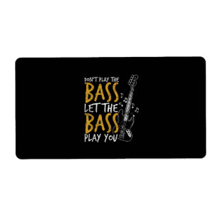 Guitarist Let The Bass Guitar Birthday Label