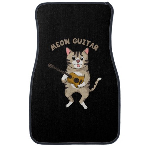 Guitarist Meow Guitar Cute Cat Playing Guitar Xmas Car Floor Mat