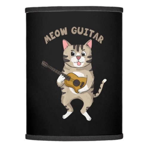 Guitarist Meow Guitar Cute Cat Playing Guitar Xmas Lamp Shade