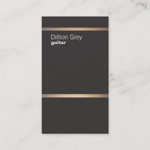 Guitarist Minimalistic Black Business Card