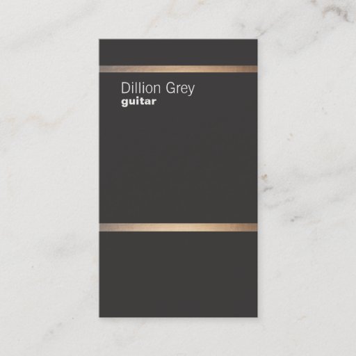 Customizable Guitarist Minimalistic Black Business Card