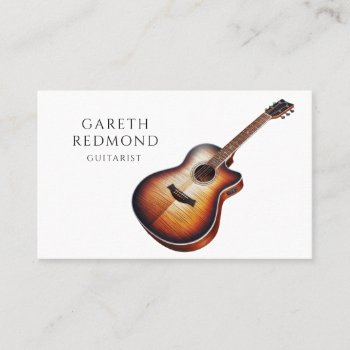 Guitarist Music Teacher Musician Business Card by PersonOfInterest at Zazzle