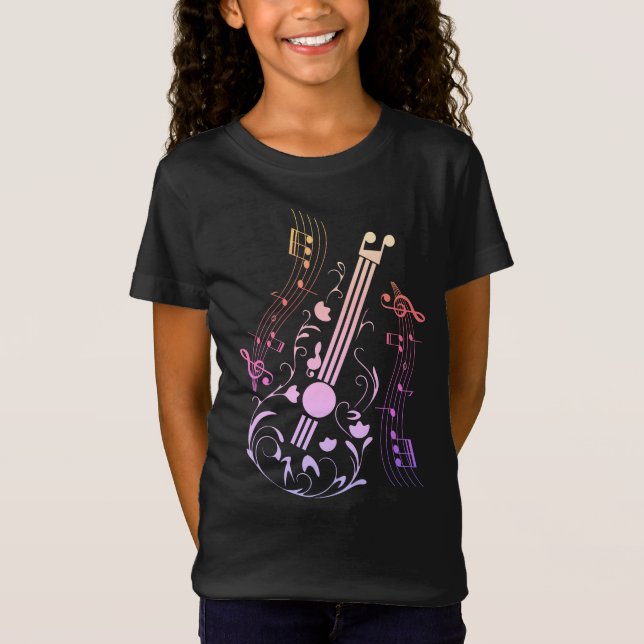 Guitarist Musician Guitar Player Music Girl T-Shirt (Front)