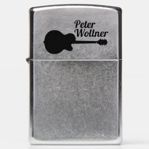 Guitarist Name Acoustic Guitar Zippo Lighter