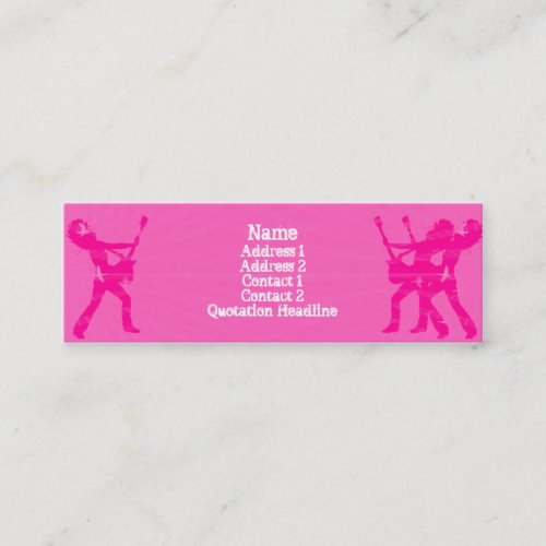 Guitarist Pink  - Skinny Business Card